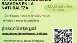 Cartel curso online de restauración ecológica con soluciones basadas en la naturaleza  