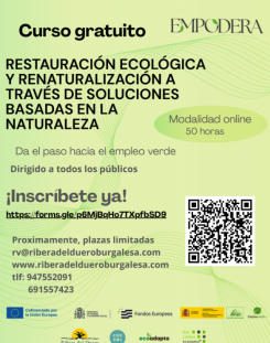 Cartel curso online de restauración ecológica con soluciones basadas en la naturaleza  