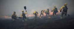 Las BRIF trabajando en un incendio