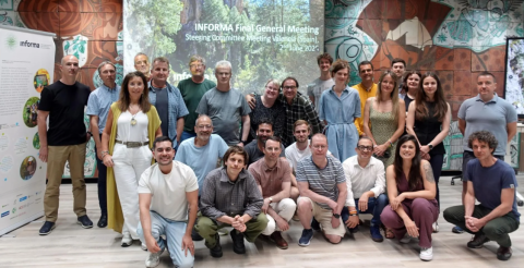 Foto de familia del grupo impulsor del proyecto europeo Informa Forests, en una imagen de la UPV.